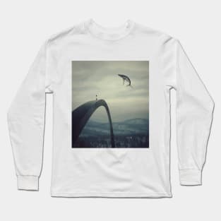 Boy and the flying whale Long Sleeve T-Shirt